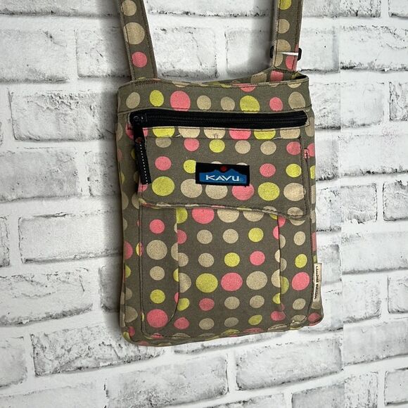 Kavu Limited Edition Polka Dot Crossbody Bag Purse Travel - Picture 1 of 10